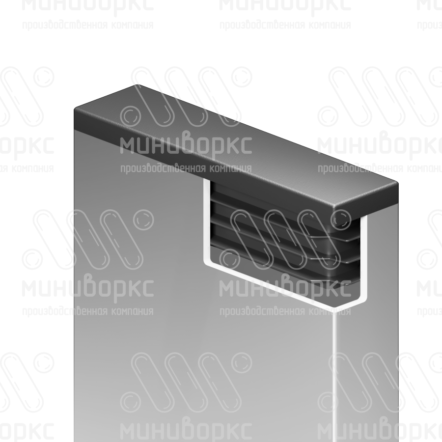 Прямоугольные заглушки для труб 60x20 – ILR60x20-BIANCO | картинка 4