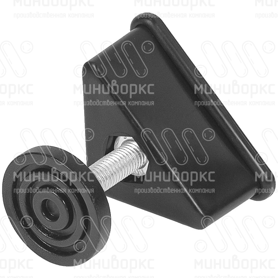 Комплект опоры под уголок 38х38, 40х40 мм и опоры с основанием Ø40 мм, под ключ 22, цвет черный – U40-40M8.D40x40 - 3