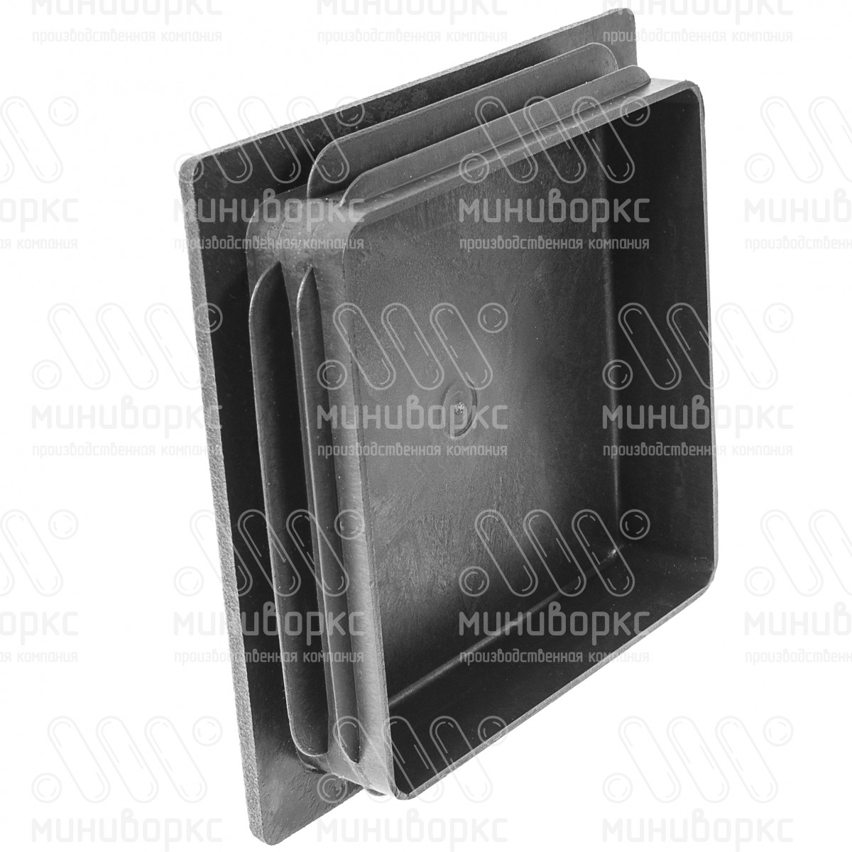 Заглушка пластиковая для квадратной трубы сечением 120х120 мм, цвет черный – 120-120ПЧВ - 2